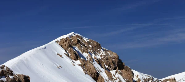 Toppen Berg Med Snö Cornice Soldagen Turkiet Centrala Taurusbergen Aladaglar — Stockfoto