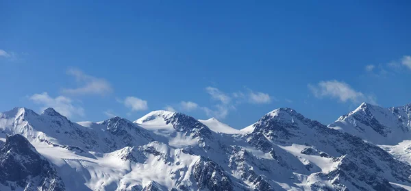 Πανοραμική Θέα Στα Χιονισμένα Βουνά Και Παγετώνα Ένα Όμορφο Ηλιόλουστο — Φωτογραφία Αρχείου