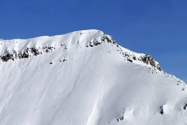 冬日阳光普照的雪山蓝天 格鲁吉亚高加索山脉 Gudauri地区 — 图库照片