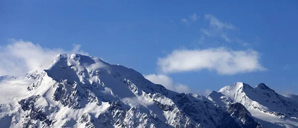Panoramablick Auf Verschneite Berge Bei Schönem Sonnenschein Kaukasus Georgien Region — Stockfoto