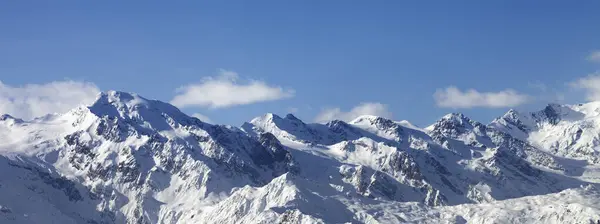 Красивый Вид Снежные Зимние Горы Прекрасный Солнечный День Кавказские Горы — стоковое фото