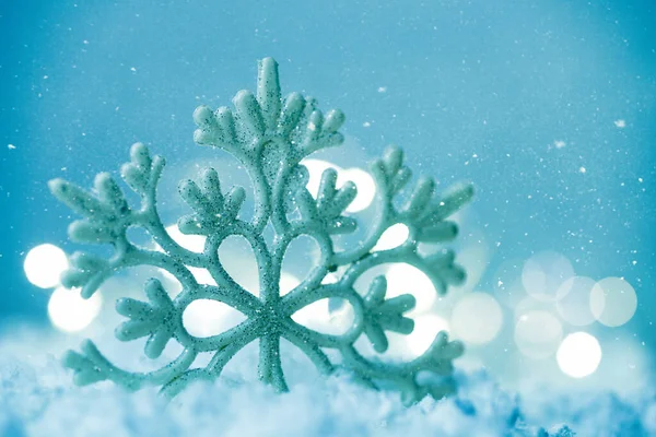 눈송이와 아름다운 추상적 보크로 이루어진 Xmas — 스톡 사진