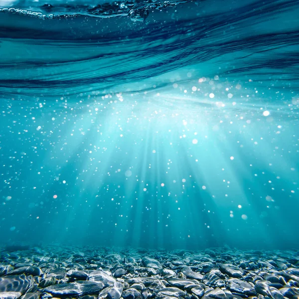 Stock image Deep underwater, abstract marine background. Tranquil view