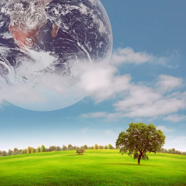Föld Otthonunk Absztrakt Ökológiai Környezeti Háttér Stock Kép
