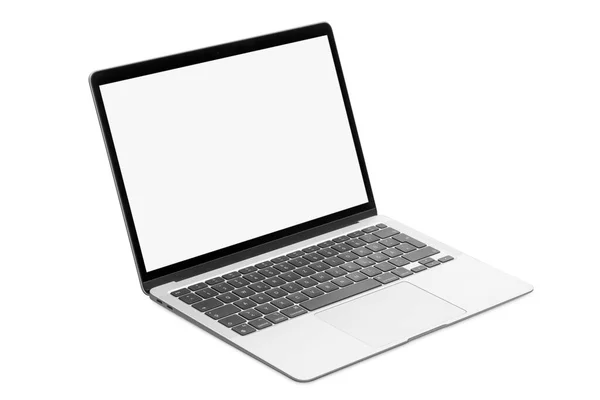 Modern Laptop Computer Tabl Color Blackboard Background — Stock Photo, Image