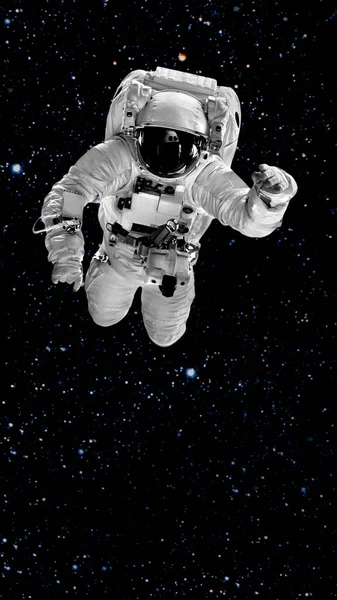 Астронавт Літає Над Землею Космосі Різдво — стокове фото