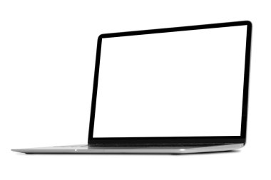 modern laptop computer on the white background
