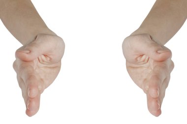 hand on the white backgrounds