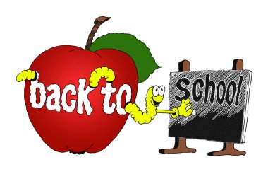 drawing on the theme back to school.