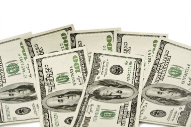 big pile of the money of white backgrounds