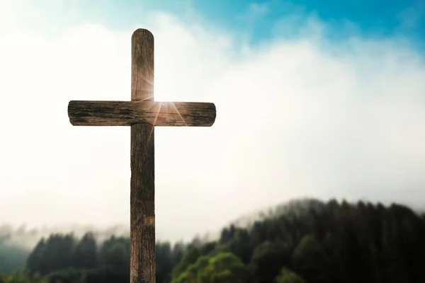 stock image Easter cross on the nature background