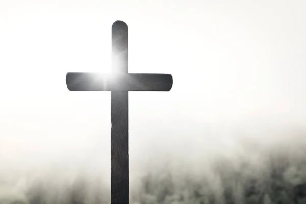 Easter Cross Dawn Background — Stock Photo, Image