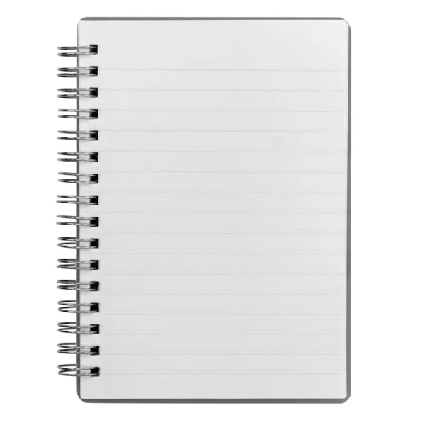 Ένα Σημειωματάριο Χαρτί Που Απομονώνεται Λευκό Φόντο — Φωτογραφία Αρχείου