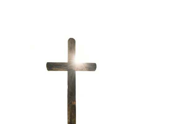 白色背景上的复活节十字架 — 图库照片