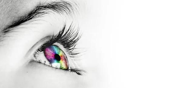 Кольорові Очі Ятирічна Дівчина — стокове фото