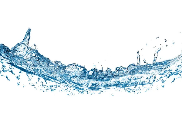 白い背景にプールの青い水と空気の泡 — ストック写真