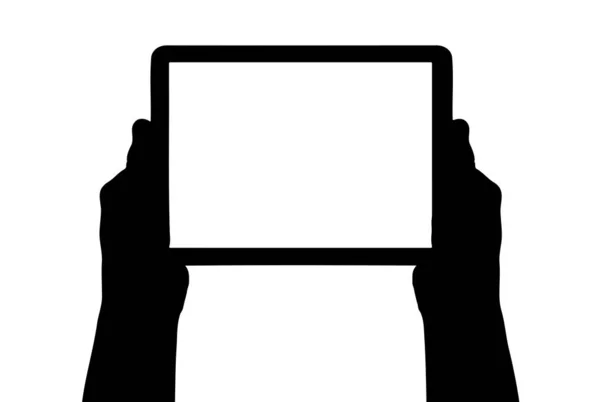 Une Tablette Sur Fond Blanc — Image vectorielle