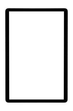 Beyaz arka plan üzerinde bir tablet