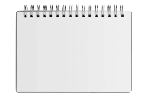 Cuaderno Papel Aislado Sobre Fondo Blanco —  Fotos de Stock