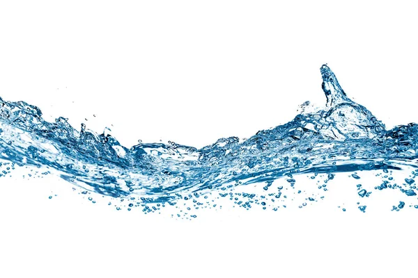 白い背景にプールの青い水と空気の泡 — ストック写真