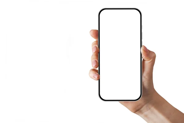 白色背景的Iphone广告 — 图库照片