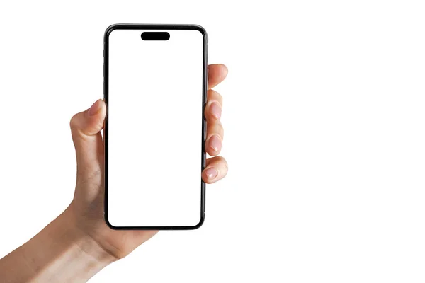 Iphone Werbung Auf Weißem Hintergrund — Stockfoto