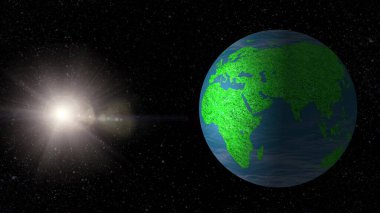 Dünya 'nın Ay' dan görünüşü.