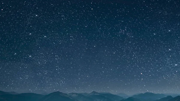 Cielo Nocturno Bosque Con Estrellas Luna — Foto de Stock