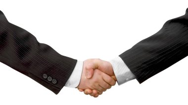 İki iş adamının el sıkışması.