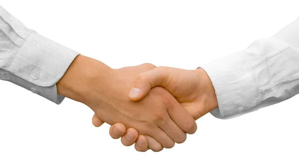Pngの背景に2人のビジネスマンの握手 — ストック写真