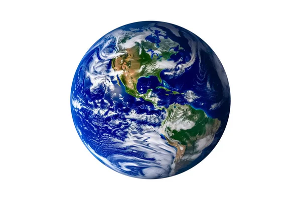 地球は 白い背景で隔離 Nasa から提供されたこのイメージの要素 — ストック写真