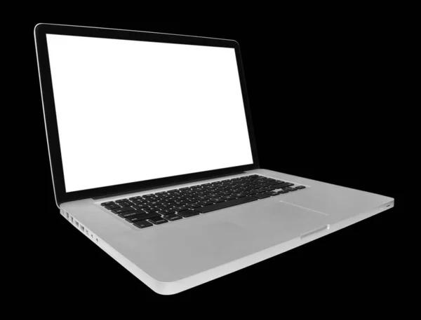 Calculator Laptop Modern Fundal Negru — Fotografie, imagine de stoc