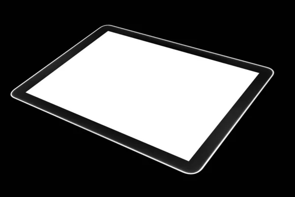 Siyah Arka Planda Bir Tablet — Stok fotoğraf