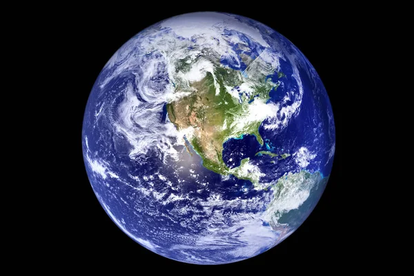 Siyah Arka Planda Izole Edilmiş Bir Dünya Küresi Görüntünün Elementleri — Stok fotoğraf
