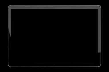 Siyah arka planda bir tablet