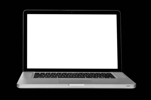 Moderner Laptop Computer Auf Schwarzem Hintergrund — Stockfoto