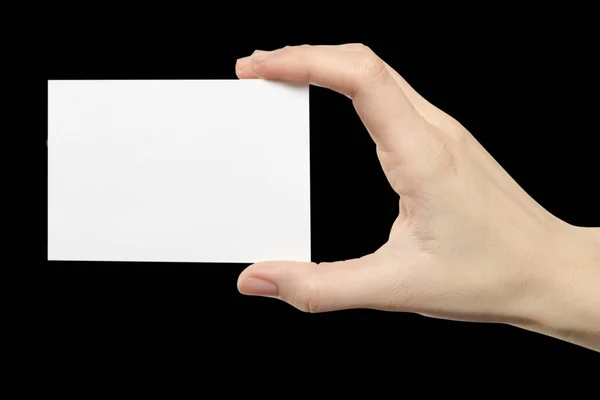 黒の背景に手札が空白のカード — ストック写真