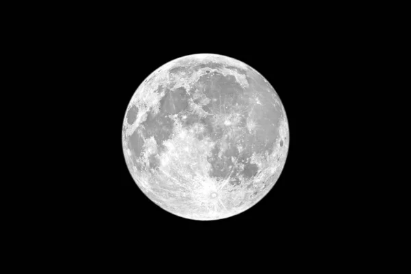 Moon Isolated Black Background — Stock Photo, Image