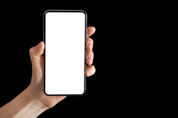 Телефонна Реклама Iphone Чорному Фоні — стокове фото