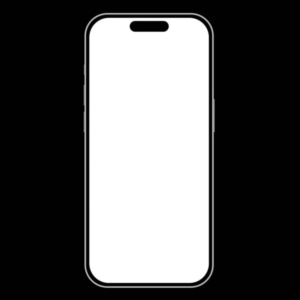 Eine Iphone Werbung Auf Schwarzem Hintergrund — Stockfoto