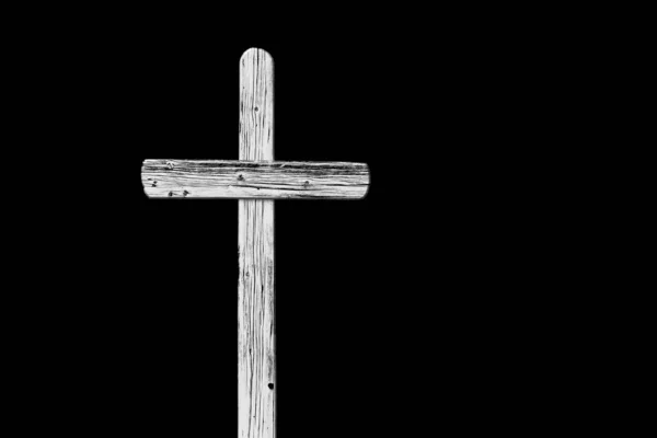 Velikonoční Kříž Černém Pozadí — Stock fotografie