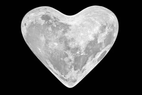 Місяць Ізольований Чорному Тлі — стокове фото