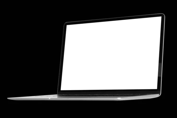Siyah Arkaplanda Modern Dizüstü Bilgisayar — Stok fotoğraf