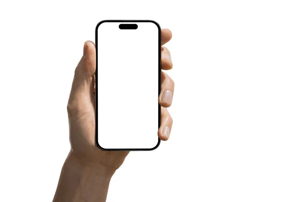 Eine Iphone Werbung Auf Weißem Hintergrund — Stockfoto