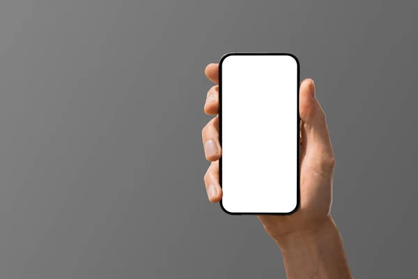 Phone Iphone Photographed Sunlight Transparent Gray Background — Stock Photo, Image