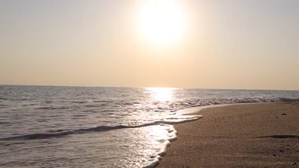 Закат Морском Пляже — стоковое видео