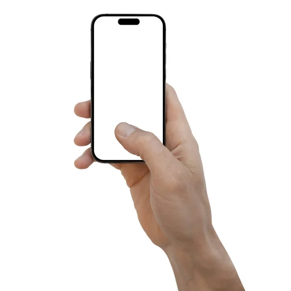 Iphone โทรศ ในม อบนพ นหล ขาว — ภาพถ่ายสต็อก