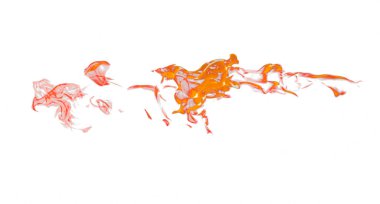 Beyaz arka planda yangın