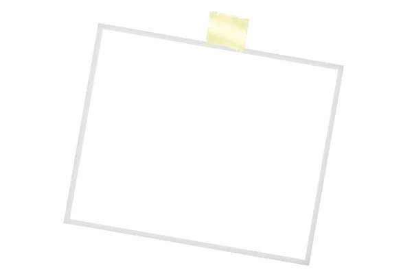 Cartão Foto Branco Nos Fundos Brancos — Fotografia de Stock