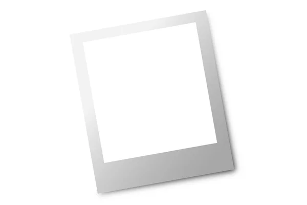 Cartão Polaroid Branco Nos Fundos Brancos — Fotografia de Stock